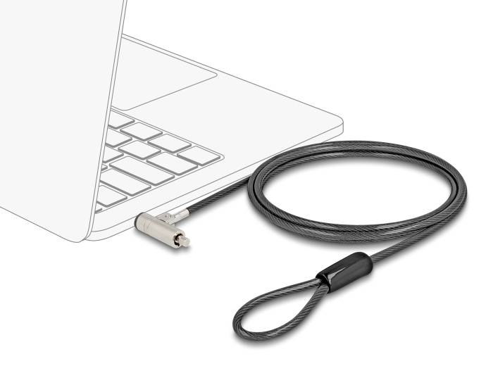 Delock Laptop Schloss Schlüsselschloss inkl. 2 Schlüssel 1.5m 20678