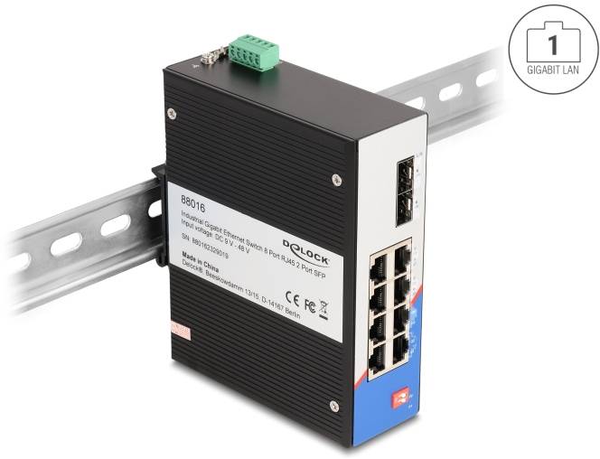 Delock 88016 88016 Netzwerk Switch 8 Port 1 GBit/s