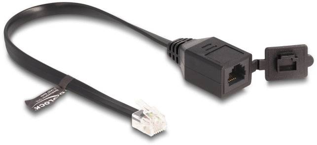 Delock Telefon (analog) Anschlusskabel 20cm Schwarz