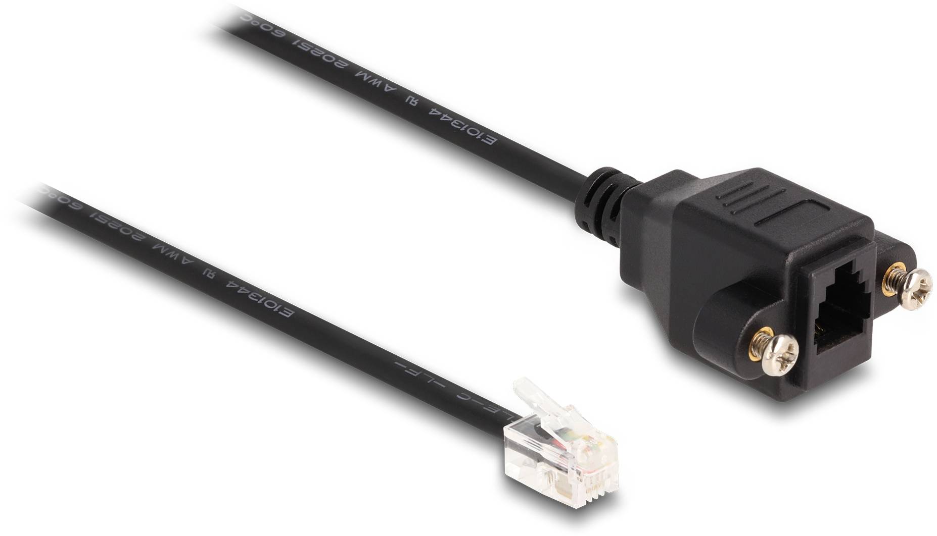 Delock Telefon (analog) Anschlusskabel 30cm Schwarz