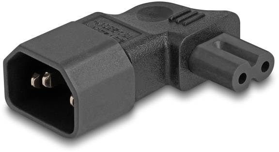 Delock 80473 Netz-Adapter 3-Pin platt - Kleingeräte-Buchse C7 Schwarz 1 St. Bag