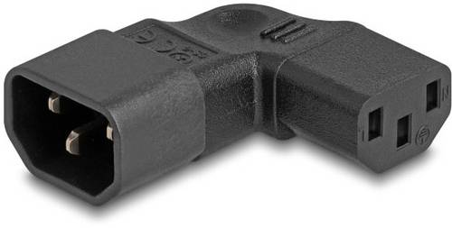 Delock 80474 Netz-Adapter Kaltgeräte-Stecker C14 - Kaltgeräte-Buchse C13 Schwarz 1 St. Bag