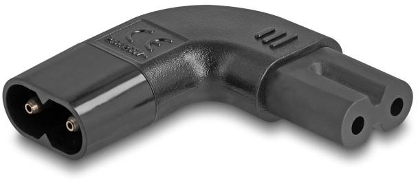 Delock 80475 Netz-Adapter Kleingeräte-Buchse C7 - Kleingeräte-Stecker C8 Schwarz 1 St. Bag