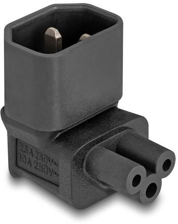 Delock 80471 Netz-Adapter Stecker C14 - Kleeblatt-Buchse C5 Schwarz 1 St. Bag