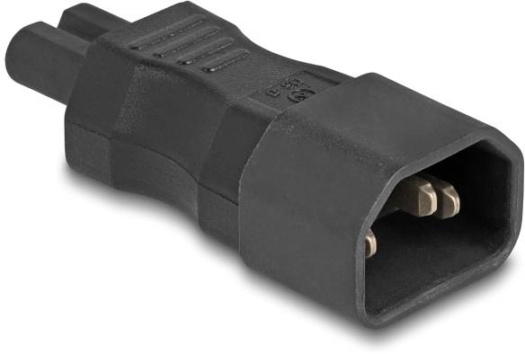 Delock 80469 Netz-Adapter Kleingeräte-Buchse C7 - Stecker C14 Schwarz 1 St. Bag