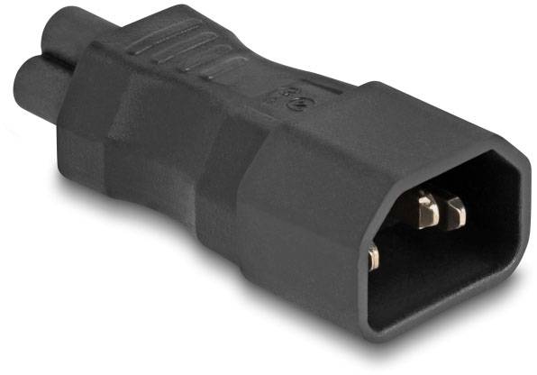 Delock 80468 Netz-Adapter Kleeblatt-Buchse C5 - Stecker C14 Schwarz 1 St. Bag