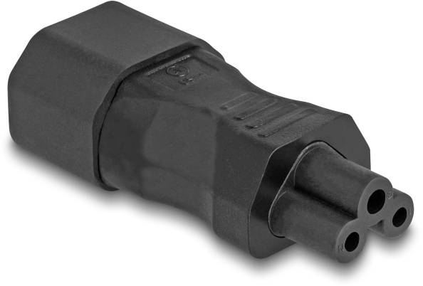 Delock 80468 Netz-Adapter Kleeblatt-Buchse C5 - Stecker C14 Schwarz 1 St. Bag