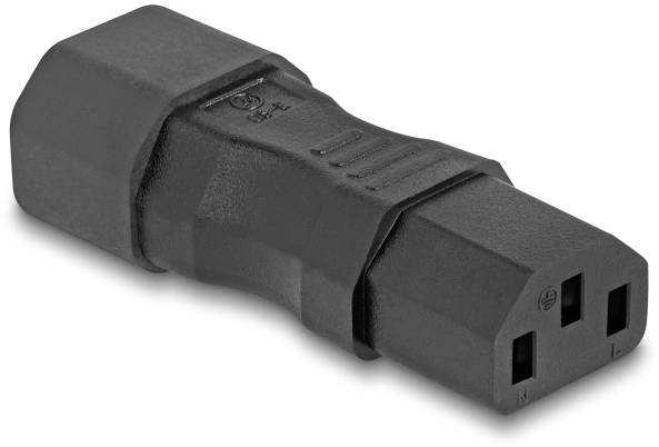 Delock 80467 Netz-Adapter Kaltgeräte-Buchse C13 - Stecker C14 Schwarz 1 St. Bag