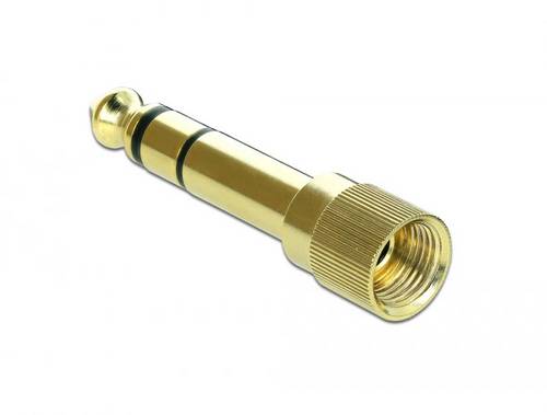 Delock 66390 66390 Klinke Audio Adapter [1x Klinkenstecker 6.35 mm - 1x Klinkenbuchse 3.5 mm] Gold