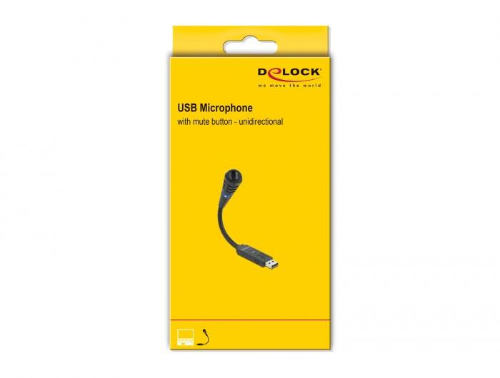 Delock 66499 Ansteck Gesangs-Mikrofon Übertragungsart (Details):USB USB USB Schwarz