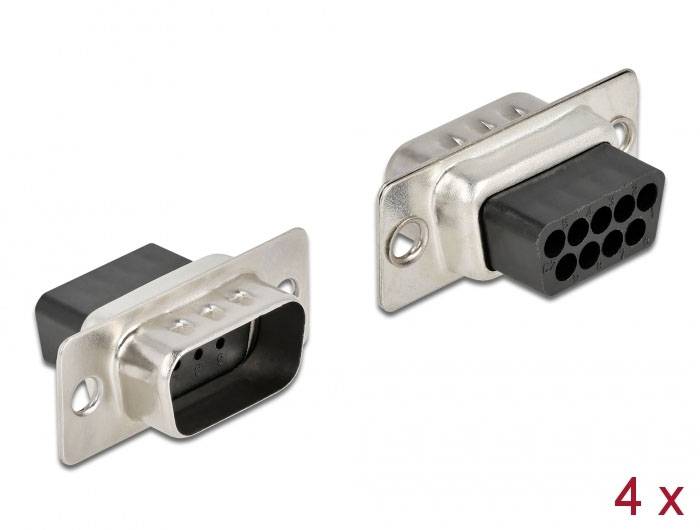 Delock 66708 D-SUB Steckverbinder - 4 St. Bag