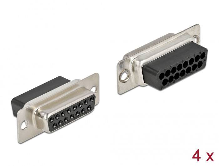 Delock 66720 D-SUB Steckverbinder - 4 St. Bag