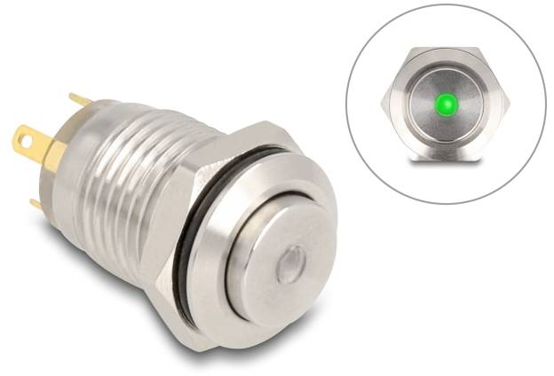 Delock 20982 20982 Drucktaster 3A 1 x Ein/(Ein)/Aus tastend Rot (B x T) 23mm x 14mm IP65 1 St. Box