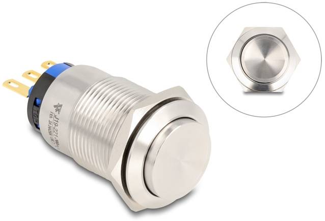 Delock 20985 20985 Drucktaster 3A 1 x Ein/(Aus)/(Ein) tastend (B x T) 43mm x 25mm IP65 1 St. Bag