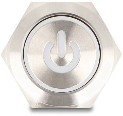Delock 20986 20986 Drucktaster 3A 1 x Ein/(Aus) tastend Weiß (B x T) 45mm x 30mm IP65 1 St. Bag