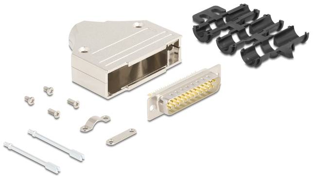 Delock 67134 67134 D-SUB Gehäuse Metall Silber 1 St. Bag