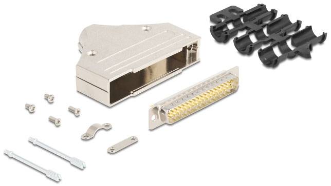 Delock 67136 67136 D-SUB Gehäuse Metall Silber 1 St. Bag