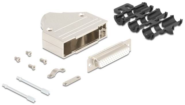Delock 67139 67139 D-SUB Gehäuse Metall Silber 1 St. Bag