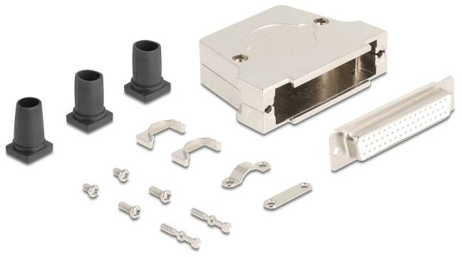 Delock 67141 67141 D-SUB Gehäuse Metall Silber 1 St. Bag