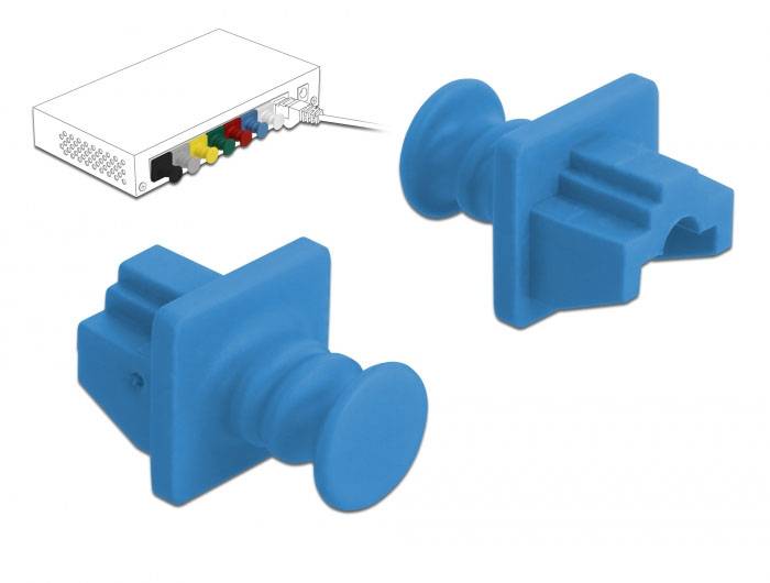 Delock 86509 Staubschutz für RJ45 Buchse 10 Stück blau 86509 Blau