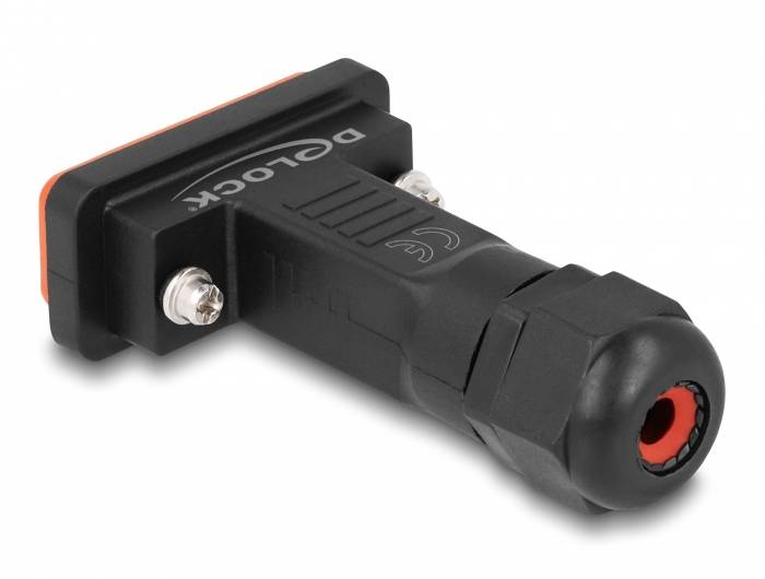 Delock 87806 VGA Adapter [1x D-SUB-Stecker 15pol. - 1x Löten] Schwarz, Orange
