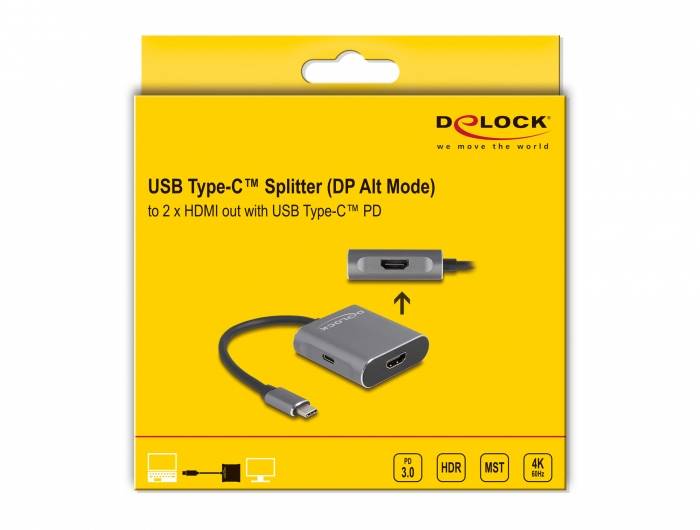 Delock 87805 HDMI-Splitter Grau