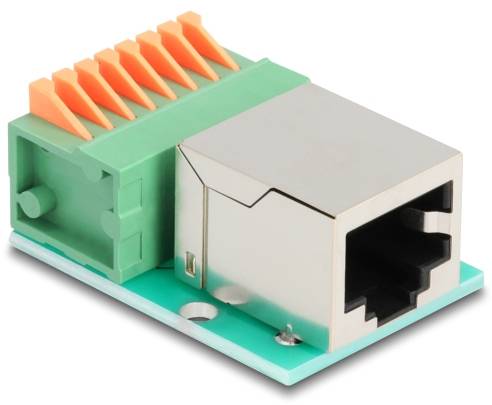 Delock RJ45 Netzwerk Adapter [1x RJ45-Buchse - 1x Buchse] Grün, Silber