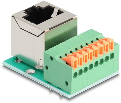 Delock RJ45 Netzwerk Adapter [1x RJ45-Buchse - 1x Buchse] Grün, Silber