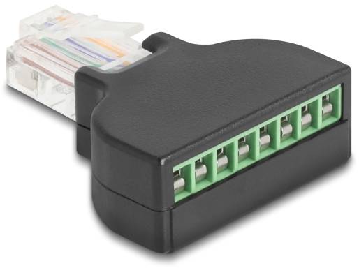Delock RJ45 Netzwerk Adapter [1x RJ45-Stecker - 1x Buchse] Schwarz