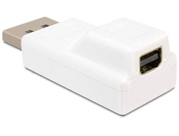 Delock 65240 DisplayPort / Mini-DisplayPort Adapter [1x DisplayPort Stecker - 1x Mini-DisplayPort Buchse] Weiß