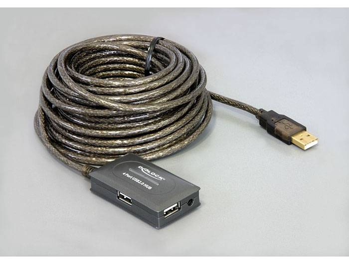 Delock 82748 USB 2.0-Hub Grau