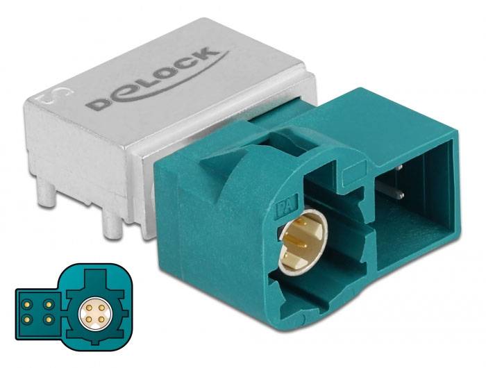 Delock HSD Z Stecker +4 Power Pins PCB 90359 90359 Blau Inhalt: 1St.