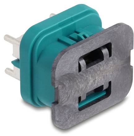 Delock HDMTD quad Stecker für PCB Schutzart IP67 / IP69K 90329 90329 Türkis (matt), Grau (metallic) Inhalt: 1St.