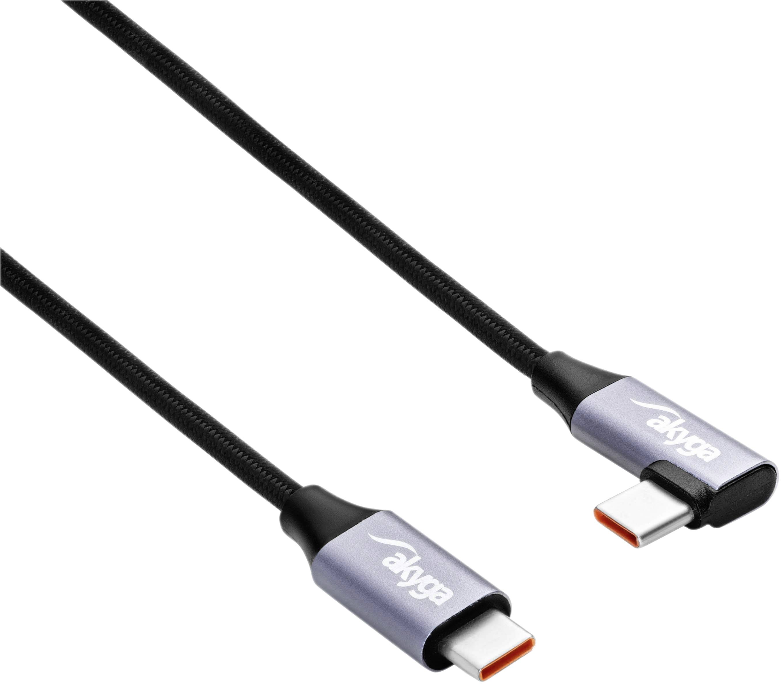Akyga USB-Kabel USB-C® Stecker, USB-C® Stecker 0.30 m Schwarz AK-USB-53