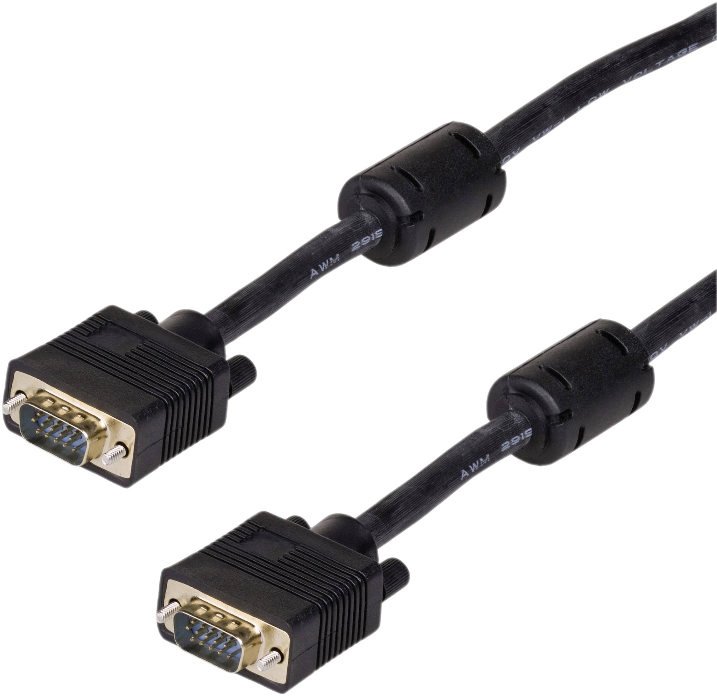 Akyga Anschlusskabel 15 m Schwarz AK-AV-09 VGA-Kabel