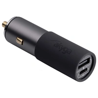 Akyga AK-CH-26 USB Ladegerät 100 W 1x USB-C®, 1x USB-A QC 3.0, USB PD 3.0 Grau KFZ, LKW GaN, Schnel Akyga AK-CH-26 USB Ladegerät 100 W 1x USB-C®, 1x USB-A QC 3.0, USB PD 3.0 Grau KFZ, LKW GaN, Schnel