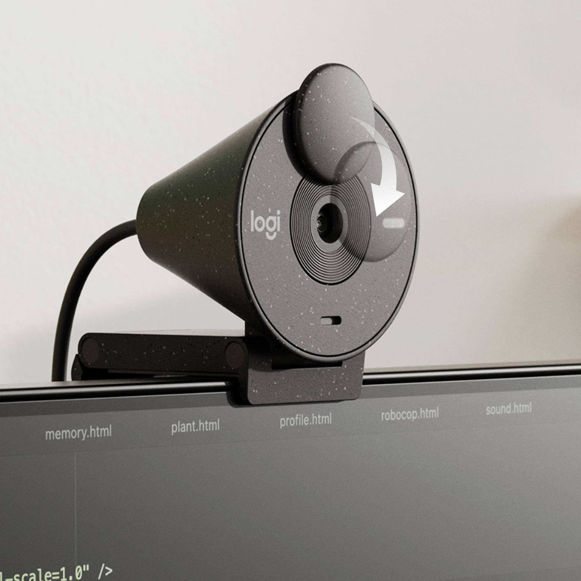 Logitech BRIO 305 graphit Full HD-Webcam 1920 x 1080 Pixel Integrierte Abdeckblende, Mikrofon