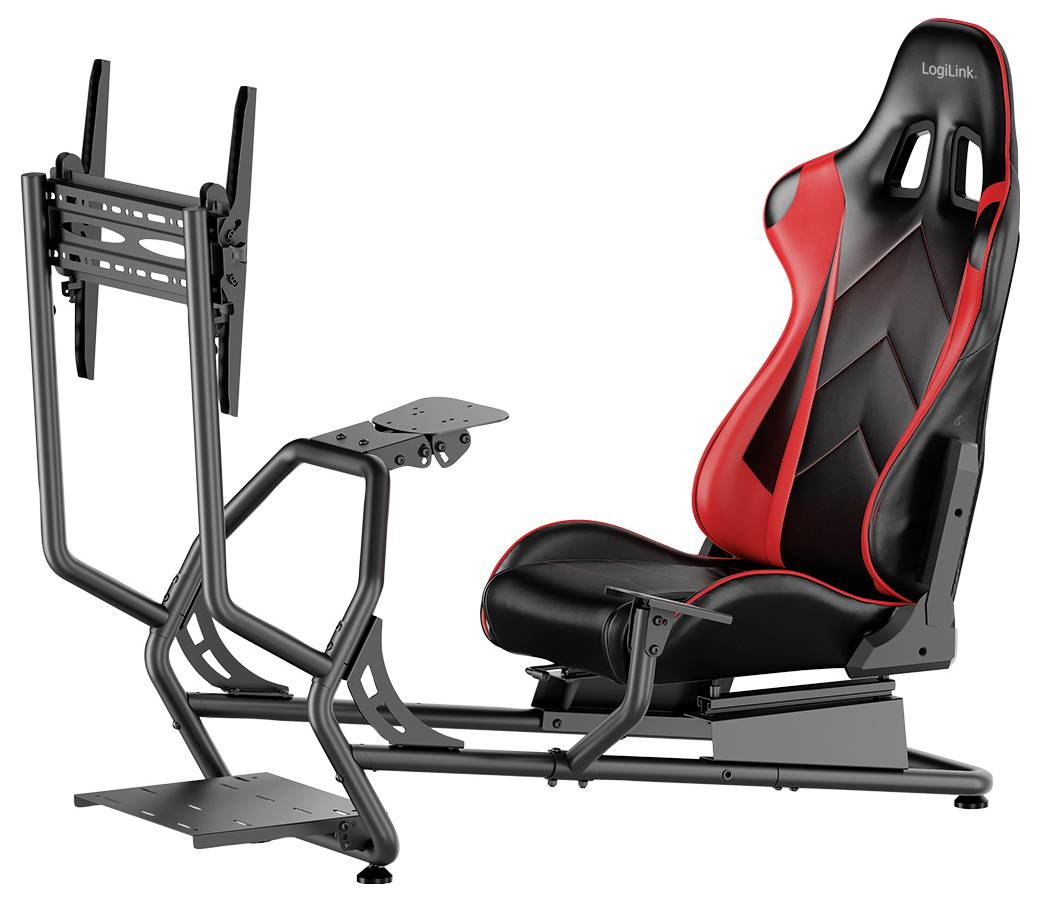 LogiLink EO0065 Gaming-Stuhl Schwarz, Rot