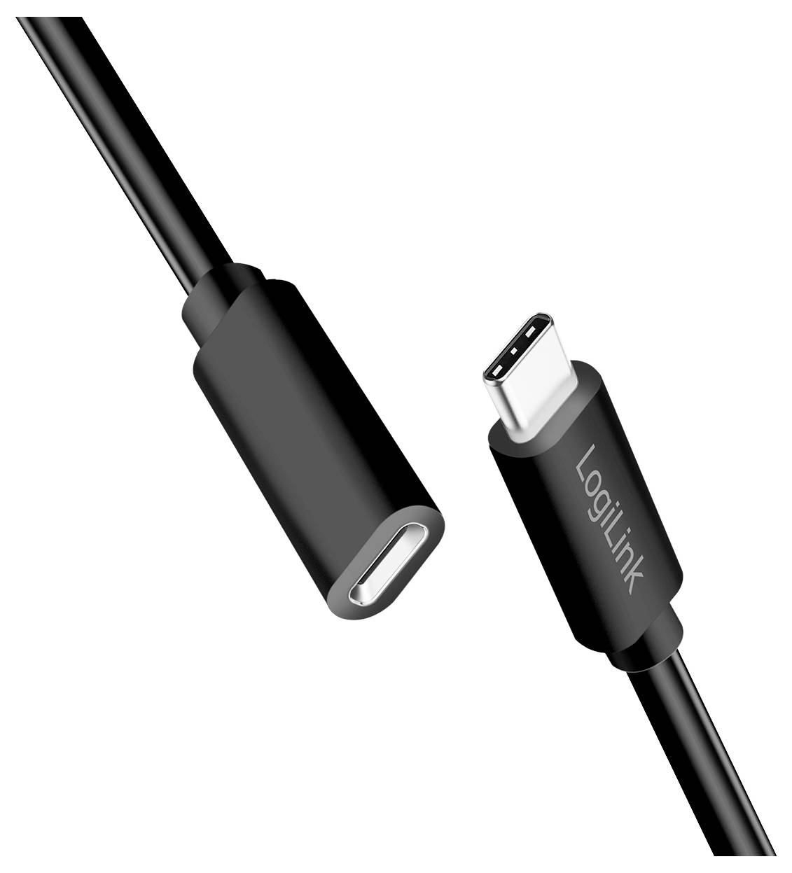 USB-C-Kabel von LogiLink, ein Stecker- und Kupplungsanschluss. Geeignet zum Verbinden von Geräten mit USB-C-Anschluss.