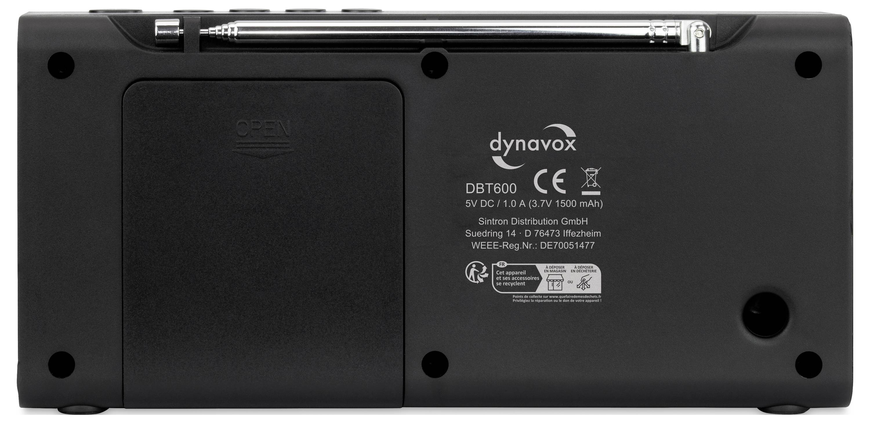Dynavox DBT200 Taschenradio DAB+, FM Bluetooth®, DAB+ Schwarz