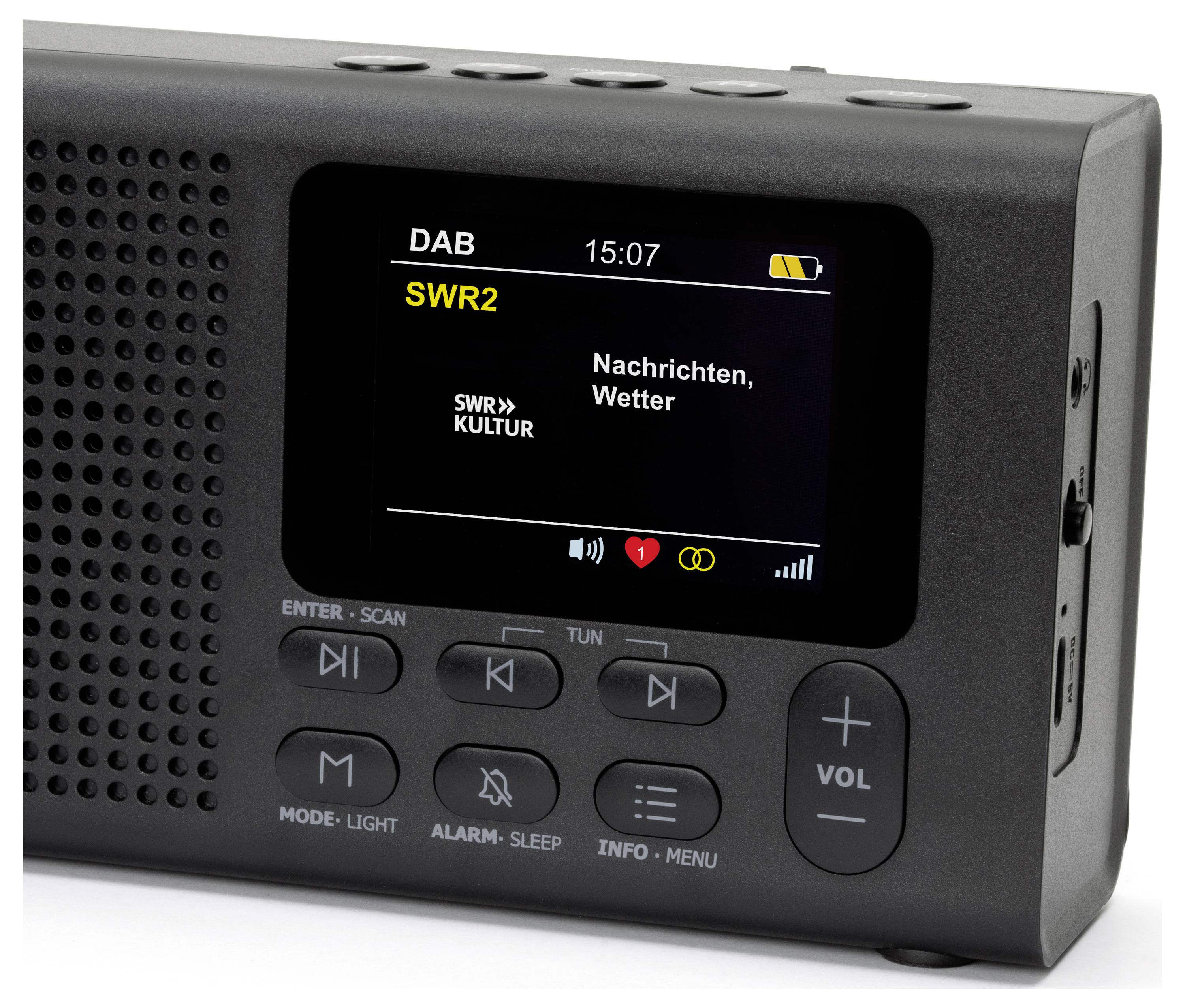 Dynavox DBT200 Taschenradio DAB+, FM Bluetooth®, DAB+ Schwarz