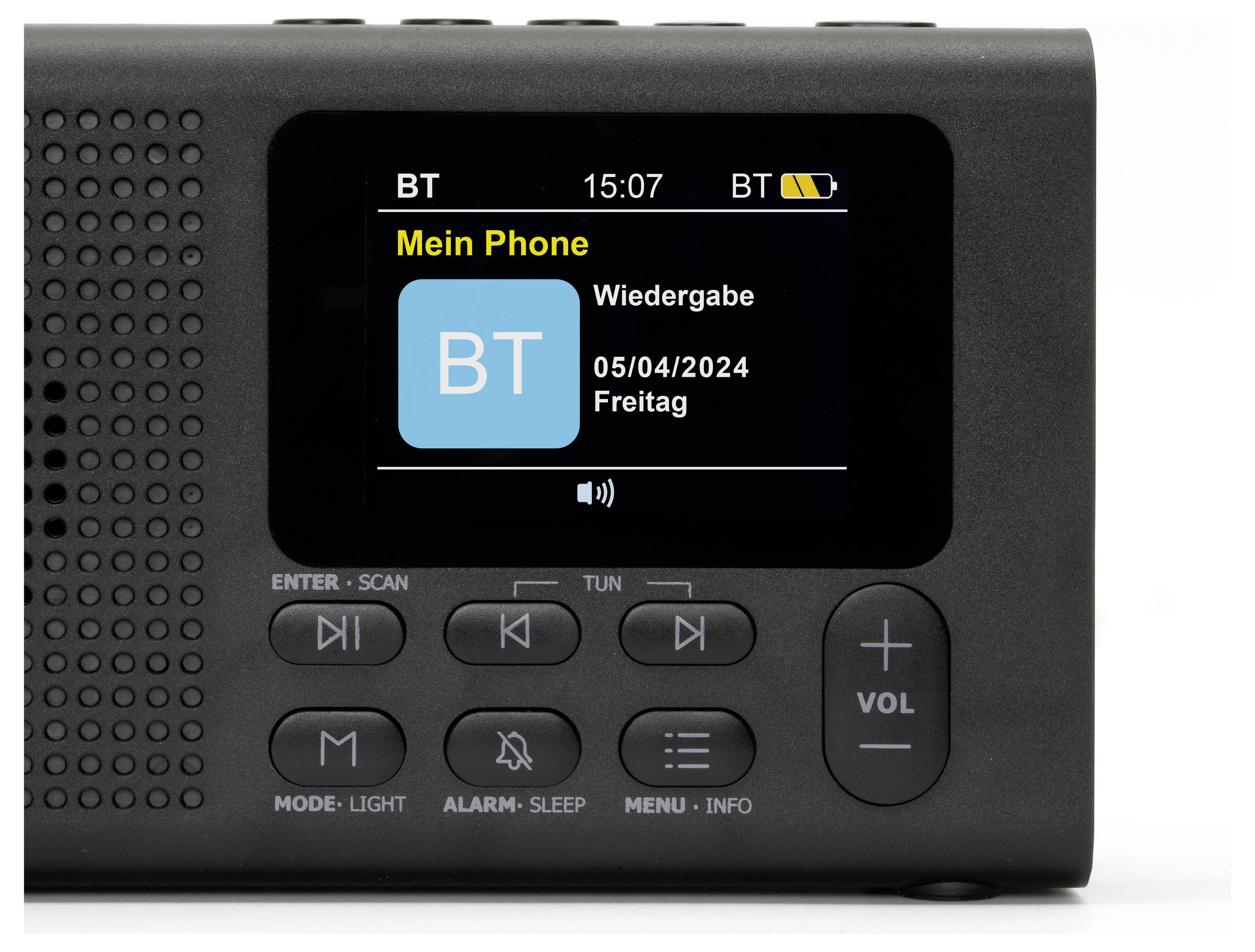 Dynavox DBT200 Taschenradio DAB+, FM Bluetooth®, DAB+ Schwarz