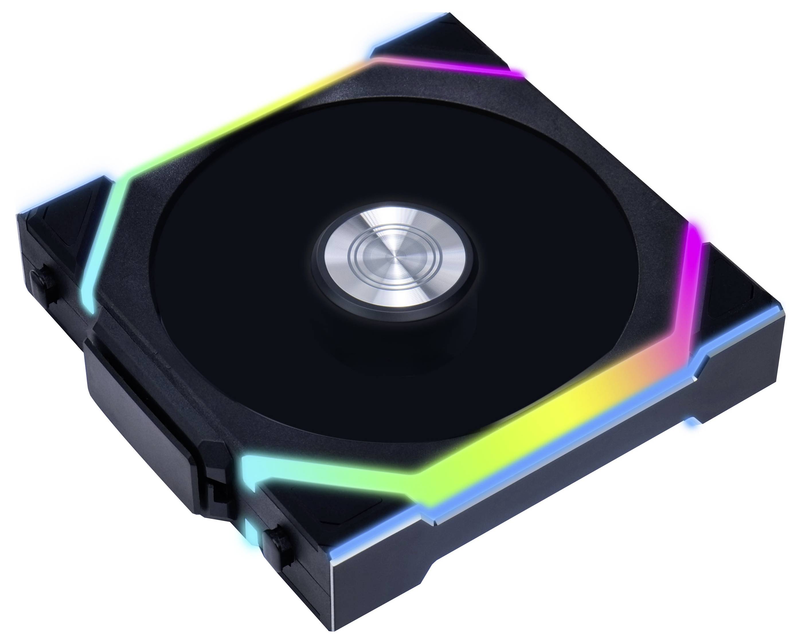 Lian Li Lian Li UNI FAN SL Wireless ARGB PWM Lüfter, 3er-Pack inkl. Controller - Revers PC-Gehäuse-Lüfter Schwarz (B x H x T) 120 x 124.5 x 28 mm