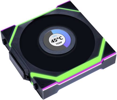 Lian Li UNI FAN SL Wireless LCD Lüfter, ARGB, PWM - Reverse Blade, 120 mm PC-Gehäuse-Lüfte