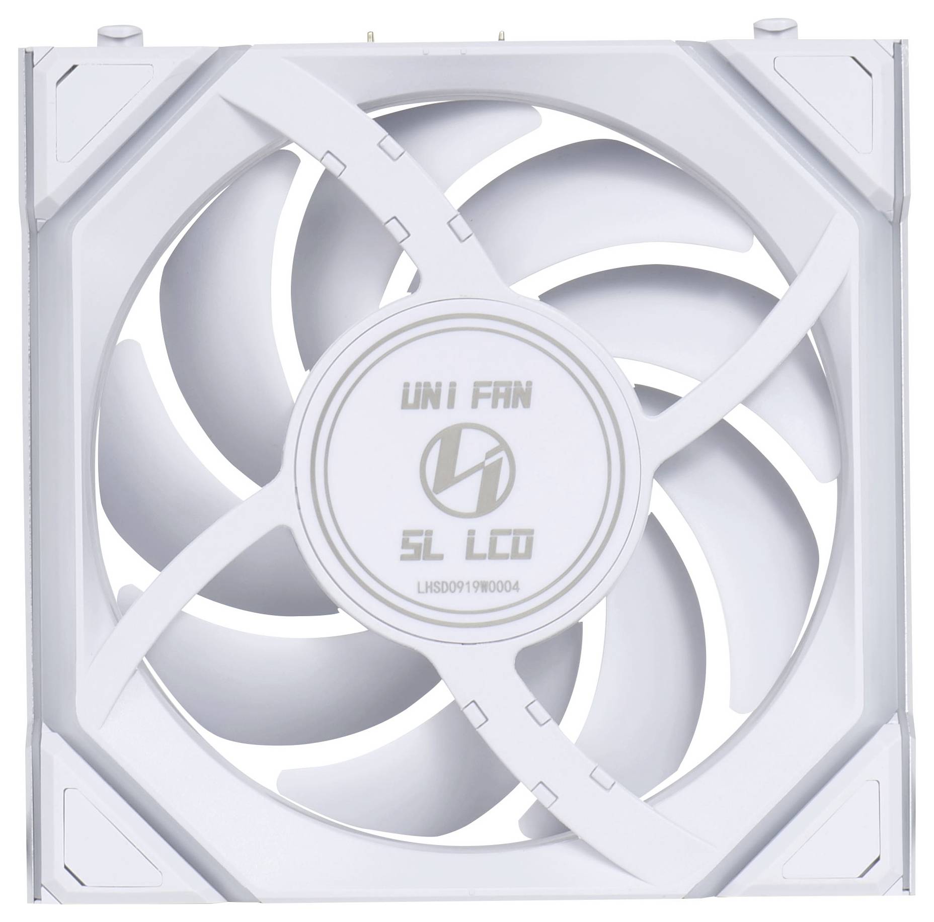 Lian Li UNI FAN SL Wireless LCD Lüfter, ARGB, PWM - Reverse Blade, 120 mm, weiß PC-Gehäuse