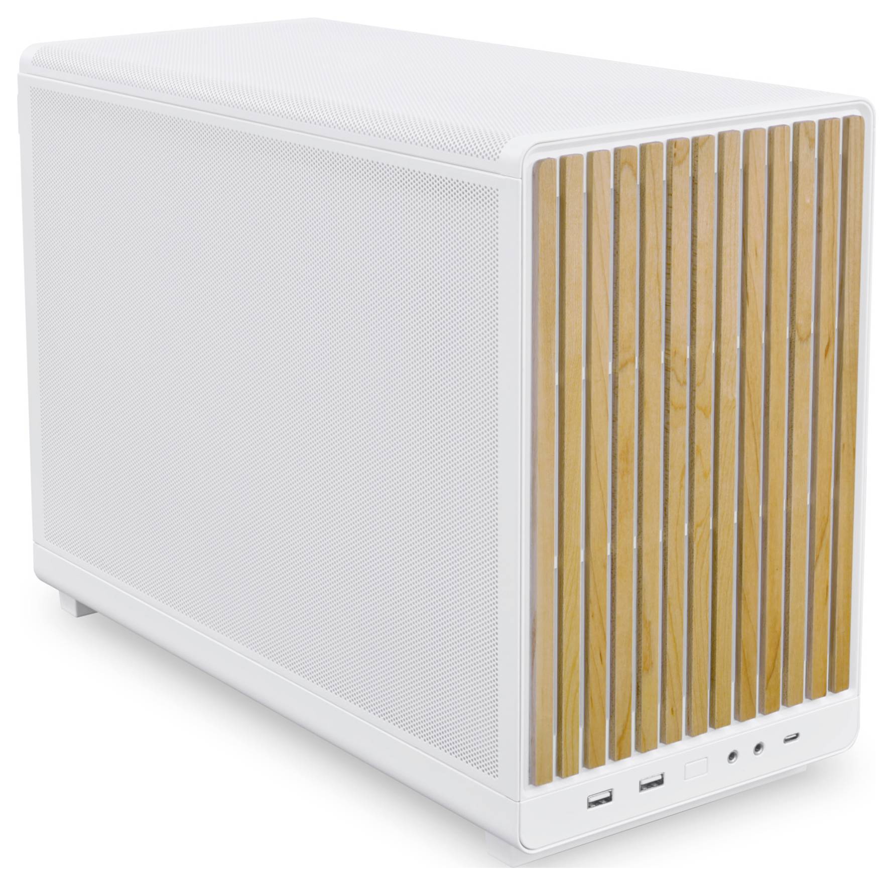 Lian Li DAN Cases A3-mATX Wood Edition PC-Gehäuse, Micro-ATX - Buche, weiß Micro-Tower Gehäuse, Gaming-Gehäuse, PC-Gehäuse Weiß