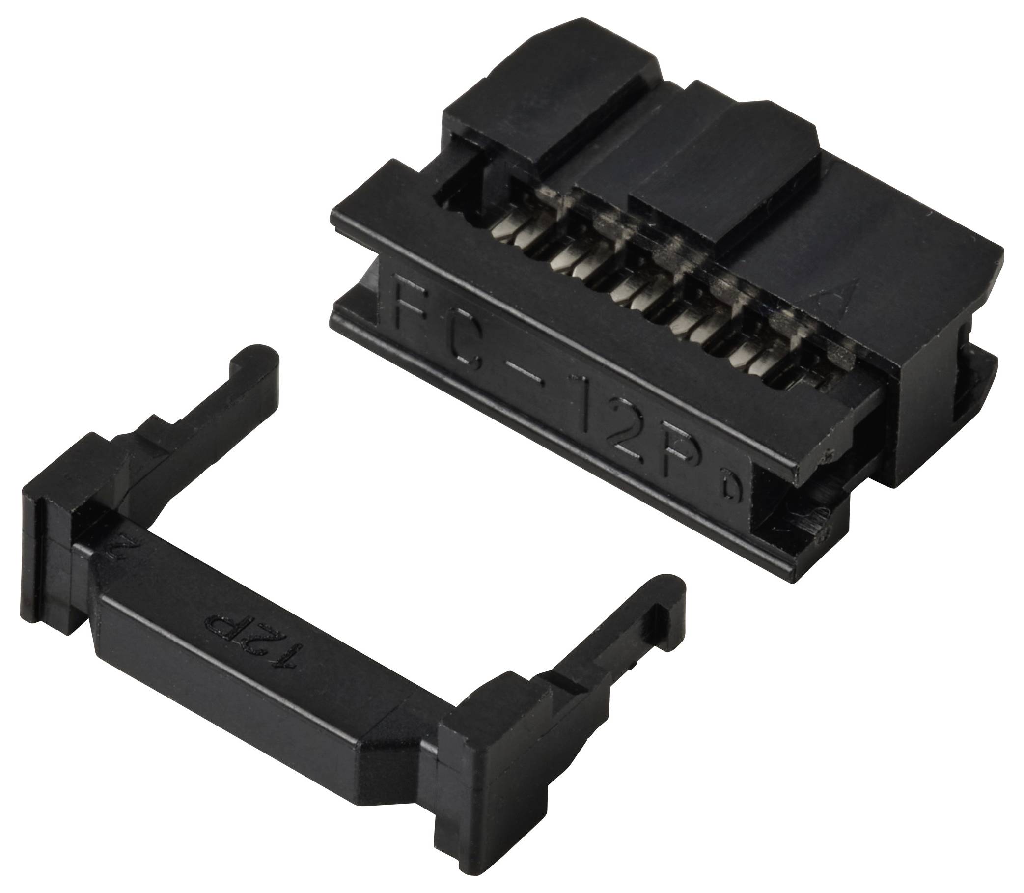 TRU COMPONENTS TC-13537772Pfosten-Steckverbinder mit Zugentlastung Rastermaß: 2.54mm Polzahl Gesamt: 12 Anzahl Reihen: 2