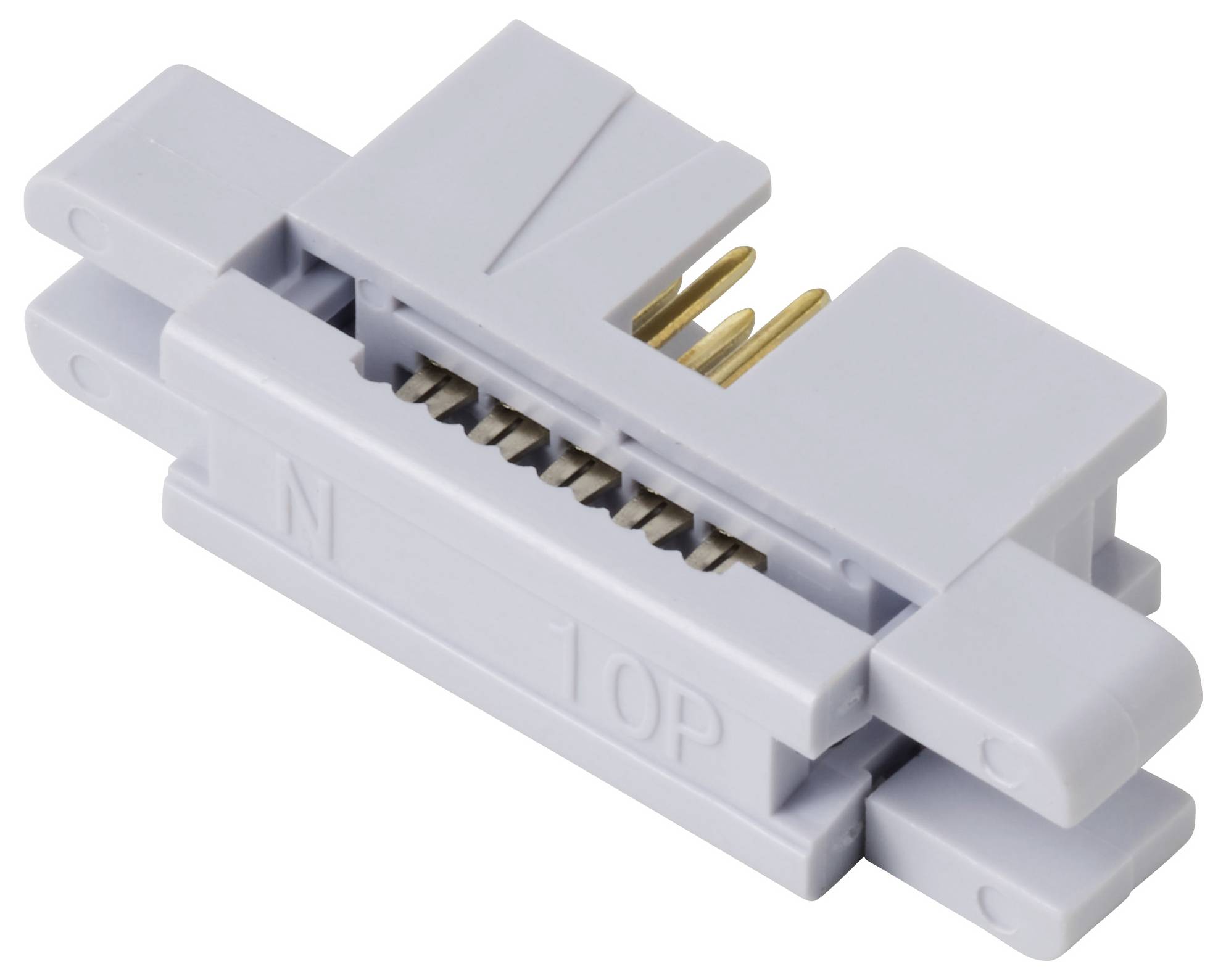 TRU COMPONENTS TC-13537804Pfosten-Steckverbinder mit Befestigungsflansch Rastermaß: 2.54mm Polzahl Gesamt: 10 Anzahl Reihen: 2