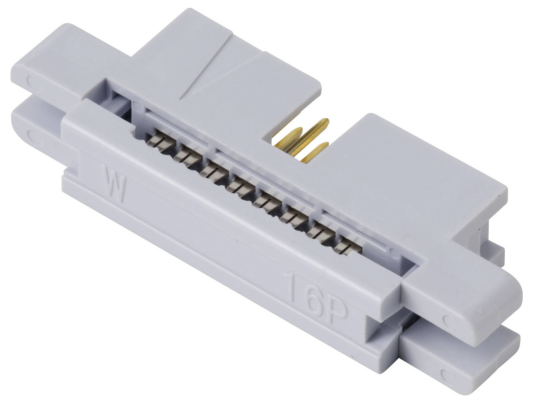 TRU COMPONENTS TC-13537808Pfosten-Steckverbinder mit Befestigungsflansch Rastermaß: 2.54mm Polzahl Gesamt: 16 Anzahl Reihen: 2