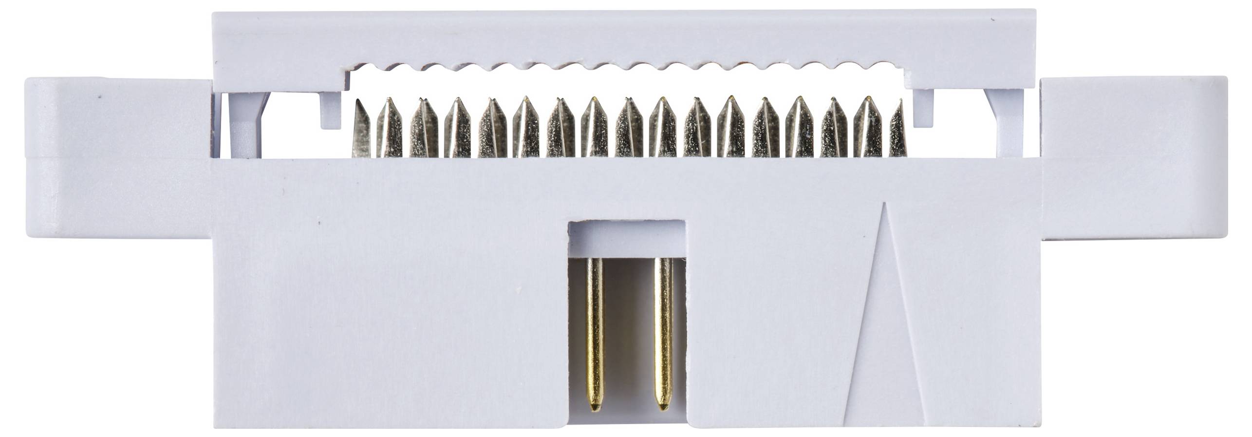 TRU COMPONENTS TC-13537808Pfosten-Steckverbinder mit Befestigungsflansch Rastermaß: 2.54mm Polzahl Gesamt: 16 Anzahl Reihen: 2